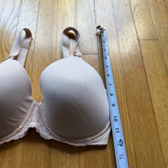 Olga Size 36DD Beige Butterscotch Lavish Lift Lace Trim Padded Underwire Bra - Picture 7 of 15